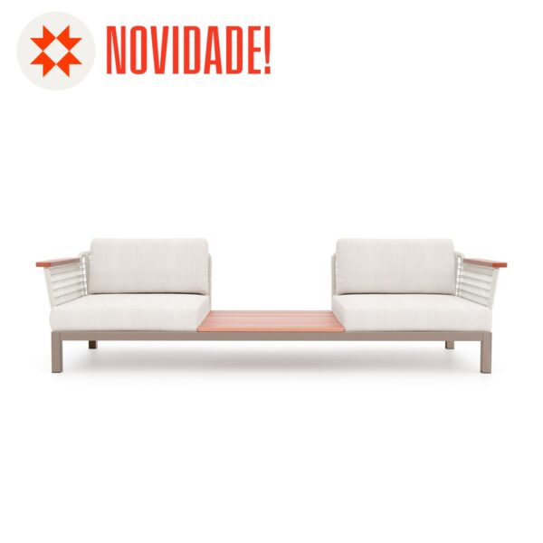 Sofá Dois Lugares Com Mesa Ponte
